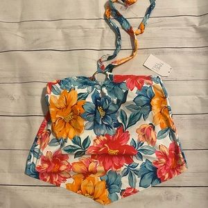 Floral Swim Halter Top